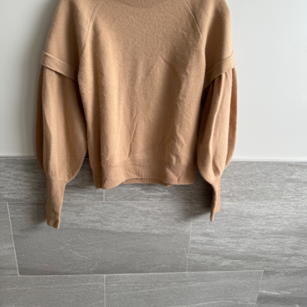 Jonathan Simkhai tan cashmere sweater